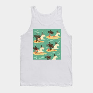 The Surfing Cartoon Illustration 2 Tank Top